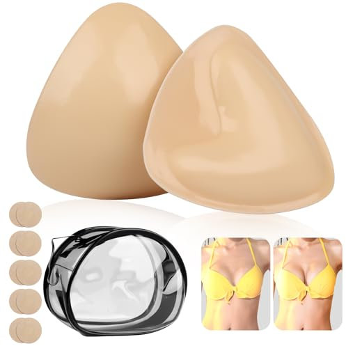 YAOZUP Coppe Push Up Silicone, Seno Imbottiture da Donna, Cuscinetti per Reggiseno, Reggiseno Coppe Silicone Adesive Push Up, Imbottiture Reggiseno per Costume da Bagno Bikini Donna (A)
