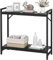 Livofloral Narrow Console Table, 2 Tier Small Entryway Table - Industrial Style, Black