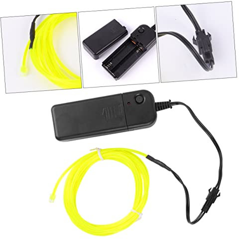 PLAFOPE Elwire Leuchtende Linie Biegbarer EL-draht EL Draht Leuchtendes Seil Neon-EL-draht-licht EL Drahtstreifenrohr Neon-drahtstreifen Outdoor-draht Elektrolumineszierender Draht