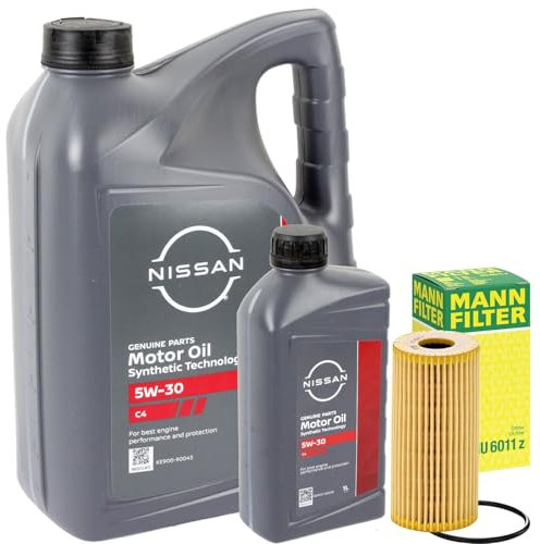 BandelOne enthält Mann Filter Ölfilter 5W30 C4 Motoröl passend für Qashqai 2 X-Trail 3