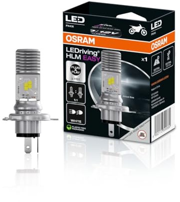 OSRAM LEDriving HLM EASY ≜ HS1, LED motorcykelstrålkastare, Cool White 6000K, LED Retrofit helljus och halvljus, endast för offroad användning - ingen ECE, 1 lampa