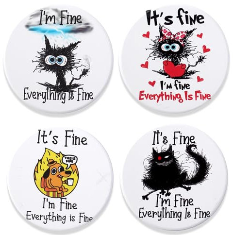 4Pcs Fridge Magnets Cute Cat Strong Refrigerator Magnets Fridge Magnet Sticker, Strong Refrigerator Magnets for Whiteboard Decorative Magnetic Board Cabinets Classroom Office School