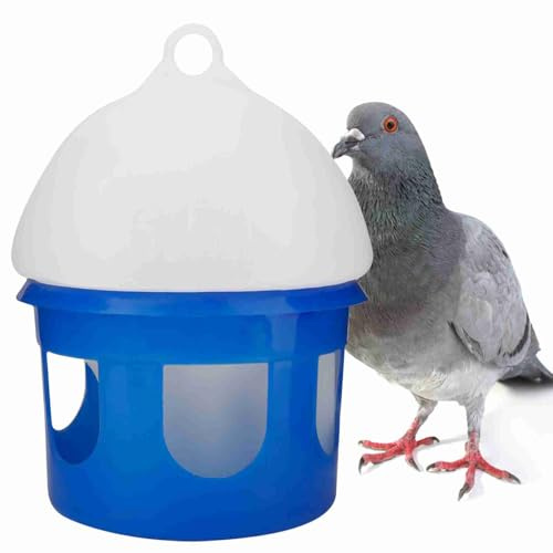 HAOHIZE Taubenfutterspender, Vogelfutterspender für Tauben, Wasserspender aus Kunststoff, Trinkspender für Vögel, automatischer Futterspender, Wasserspender (6.5L)
