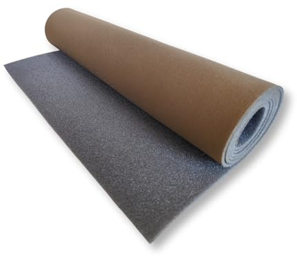TAPHICEROS Dachhimmel Stoff, 1000 x 180 cm, Braun, Meterware Textil Innenraumverkleidung Autostoff Reparatur Autohimmelstoff, Autohimmel, Bezugsstoff Polster, Auto Caravan Boot Wohnmobil DIY