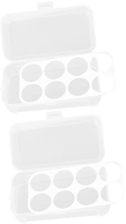 BELLIFFY 2pcs Makeup Sponge Storage Boxes Large Capacity Beauty Sponge Egg Organizer Lid Protective Case for Blending Cosmetics White