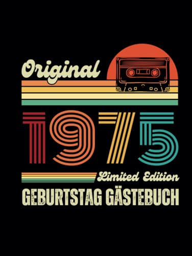 Gästebuch 50 Geburtstag 1975: Buch für Glückwünsche und Fotos der Gäste mit 80 seiten