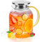 MS WGO 1250ML/43.99OZ Water Pitcher with Lid Fridge, Borosilicate Glass Water Jugs,Fridge Water Carafe for Hot Cold Water Ice Tea Wine Coffee Milk Juice Beverage