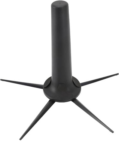 Faltbarer Sopran -Saxophonständer, Abnehmbarer Metallständer von Fünf Beinen mit Rotbaren Schrauben, Schwarzer Kunststofffilznonschlupfeffekt