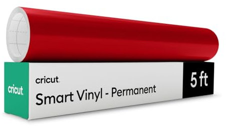 Cricut Vinilo inteligente, permanente, rojo, 13 pulgadas x 5 pies a granel (1)