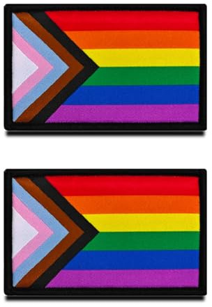 2 Stück Regenbogen Lustig Flagge Stickerei Abzeichen Patch Abnehmbare Hook and Loop Emblem Patch Applikation für Kleidung,Taschen,Weste,Jacke,Rucksäcke,Jeans,Hosen,Mützen,Uniformen,DIY-Zubehör