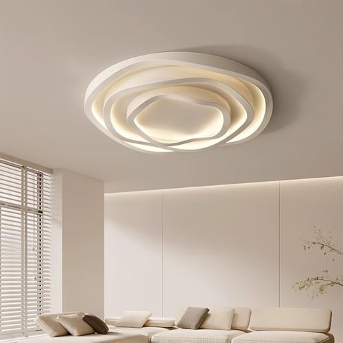 Bellastein Modern Blumen LED Deckenleuchte Dimmbar Rose Blume Deckenlampe, Moderne Minimalistische Deckenleuchte Mit Fernbedienung, Für Schlafzimmer wohnzimmerlampe Kinderzimmer Deckenlicht