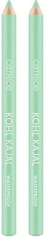 Catrice Kohl Kajal Waterproof, Kajalstift, Nr. 140, Grün, definierend, glänzend, schimmernd, vegan, wasserfest, ohne Mikroplastikpartikel, Nanopartikel frei, 2er Pack (0.78g)