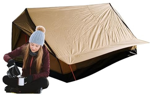 Aufblasbares Zelt für Camping, Wanderschuppen, ohne Schaft, 1 bis 2 Personen, einfache Installation im Freien, wasserdicht