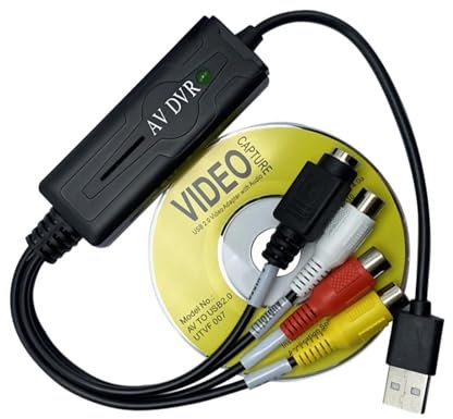 Qcbuegof Videoaufnahmen Karten USB 2.0 USB Video Erfassen Gerätekonvertieren Digitalkonverter Für PC Laptop Gaming Analog Zum Digitalen Adapter