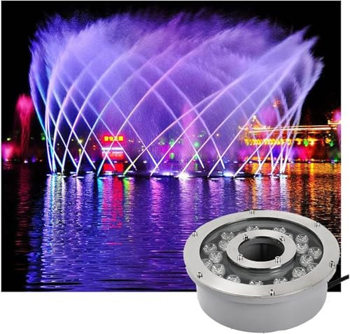 Led Ring Fountain Light RGB Bunte Farbe Chging Ip68 Wasserdicht 6-24w Ldscape Tauchfähig Outdoor Led, RGB, 12w-24v