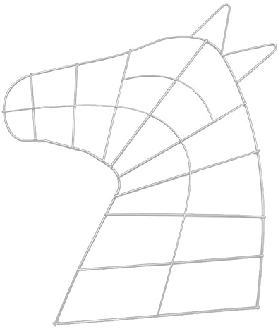 Limtula Pferdekopf-Kranz, Rahmen aus Metall, Blumen, für Hochzeit, Party, Valentinstag, Dekoration, Metall-Kranz