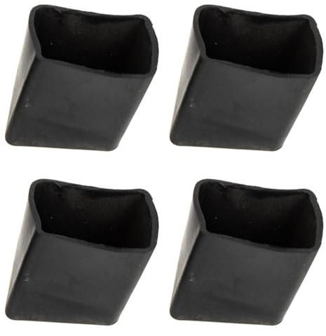 Zerodeko 4 Pièces Embouts de Pied d'Échelle Noirs 4x2,5x3,5cm Antidérapants | Caoutchouc Antidérapant pour Stabiliser un Escabeau et Limiter les Marques sur Sols Intérieurs pendant les Travaux