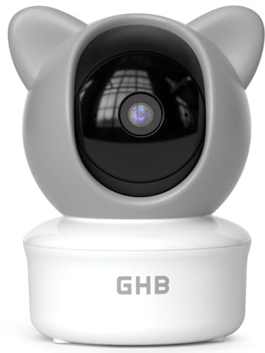 GHB Babyphone-Kamera ohne Monitor für Modell BABY6T | Nur Kompatibel mit BABY6T, ohne Monitor, Netzbetrieben (kein Akku), Mit WLAN und APP, Einfach Wandmontierbar
