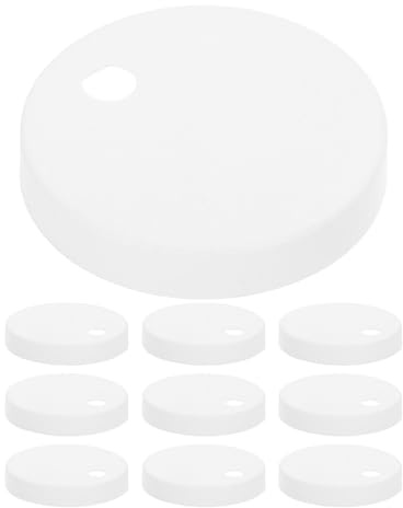 10pcs White Plastic Toilet Bolt Cover Caps for Bathroom Use | Decorative Toilet Bolt Covers Caps, Handrail End Caps 45mm, Secure Fitting for Seat Screws