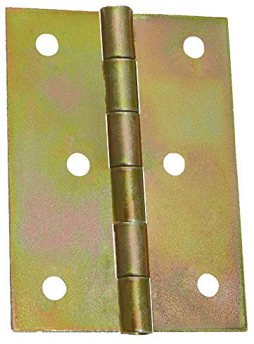 50 Möbelscharniere Gerollte Scharniere Türscharniere Möbelband 60 x 45 mm Gelb Verzinkt