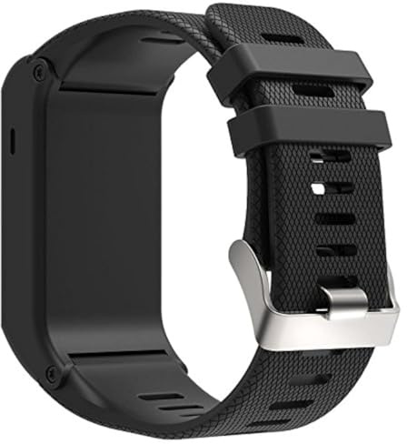 QGHXO Band für Garmin vivoactive HR, Soft Silikon Ersatz Armbanduhr Band nur für Garmin vivoactive HR (ohne Tracker, nur Ersatz Bands), schwarz