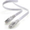 0,25 m - blanc - 1 pièce Câble plat CAT.7 Gigabit Ethernet LAN (RJ45) câble réseau câble brut (10Gbit/s) câble d'installation plat mince compatible avec Cat.5 - Cat.5e - Cat.6