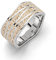 DUR Schmuck Damen Ring STRANDWELLEN, 925 er Sterling-Silber und echter Strandsand