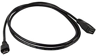 conecto CC20025 USB-Kabel, Micro-USB 2.0-Stecker auf Buchse Typ B, 5-adrige Verlängerung für OTG, MHL (2 Stück), 1,20m