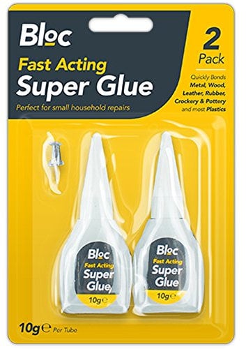 2Pc Fast Dry Cyanoacrylate Super Glue 20g for Bonding Metal, Wood, Leather, Rubber, Plastic & Ceramics Etc