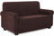 TIANSHU Sofabezug 2 sitzer, Stretch Spandex Couchbezug Sesselbezug Elastischer Antirutsch Stretchhusse Weich Stoff,Jacquard-Stretch-Sofabezug, Schonbezug für Sofa-Sofahalter(Schokolade)