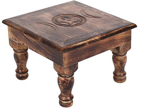 something different Tavolo da Altare, Design a Tripla Luna, in Legno, 1 Pezzo. 1880 g, Vedi Descrizione, Taglia Unica