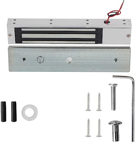 Taidda Serrure Electromagnétique, 280kg Force de Maintien, Aluminium Anodisé, Argent, Pour Porte en Bois, Métal, Verre, Coupe-feu
