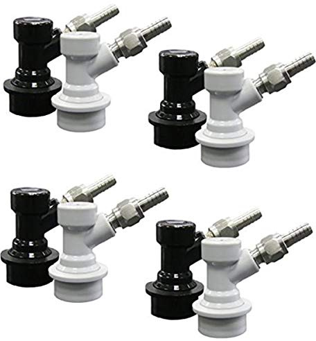 PERA Corny Keg Quick Disconnect Kugelverriegelungs-Set mit Edelstahl-Drehmutter für Bierfass-System, 8 Stück