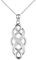 YFN Celtic Knot Halskette Erstellt Opal Anhänger Sterling Silber Infinity Love Schmuck (Weiße Opal-Halskette)