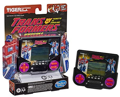 Hasbro Gaming Tiger Electronics Transformers Roboter in Disguise Generation 2 Elektronisches LCD-Videospiel Retro-inspiriertes 1-Spieler-Handheld-Spiel ab 8 Jahren