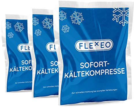20 x FLEXEO Sofortkältekompresse 13 x 8 cm klein Sofort-Kältekompresse Kälte-Sofort-Kompresse Kühlpack Kühlakku Kältekompresse Kühlkompresse Instant Ice Bag Einmal Kühl-Kompresse Kühlpacks Quick