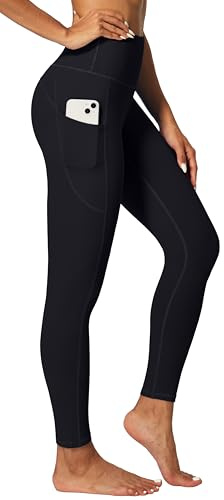 IUGA Fleece Lined Leggings for Women High Waisted Thermal Leggings with Pockets Yoga Pants for Workout Black