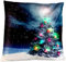 infactory Kissen LED: Deko-Weihnachtskissen Tannenbaum mit LEDs, Batteriebetrieb, 45x45 cm (Kissen mit Lichter, LED-Dekokissen Weihnachten, Weihnacht)