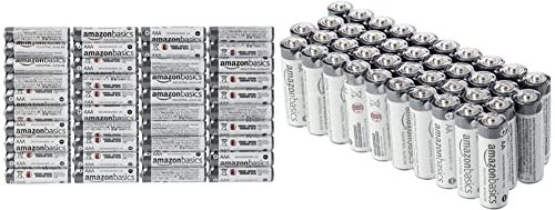 Amazon Basics Batterie industriali alcaline AA confezione da 40 + Amazon Basics AAA Industrial Alkaline Batteries (Pack of 40)
