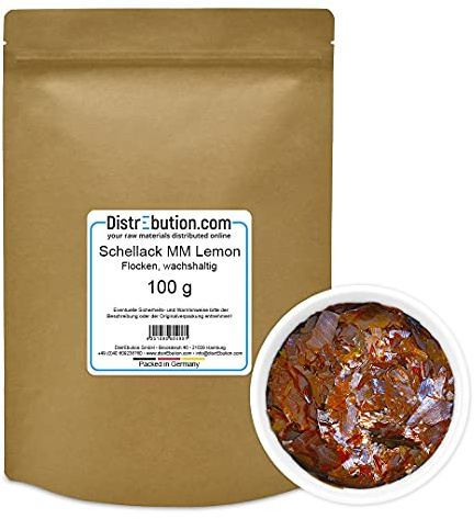Schellack MM Lemon 100g Blätterschellack Polituren Lacke Versiegelungen