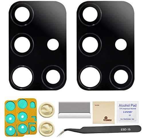 LUVSS 2 Pack Kamera Glas für Samsung Galaxy A71 Rückseite Kamera Deckel Linse Wasserdich Ersatz Reparatur Set 5G/4G SM-A715F SM-A716F