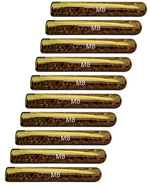 10 cartuchos de anclaje compuestos M8 para taladros, diámetro de 10 mm, mortero de resina, cartucho de mortero, taco químico