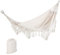 Outsunny Hamac de Voyage Portable Style bohème Chic Toile de hamac dim. totales 2,88L x 1,5l m Coton Polyester Beige