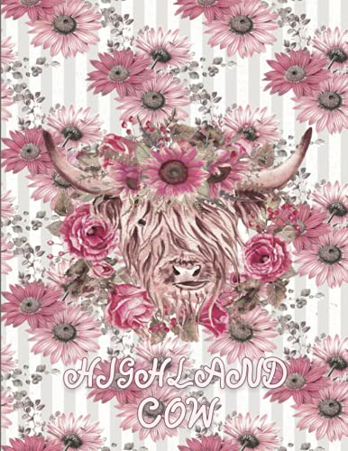 Highland Cow Notebook: Scottish Highland Cow Journal - Blank Lined Notebook A4, Large Size. (Highland Cow Gifts for Cow Lovers).