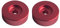 DEWHEL Aluminum 45 RPM Adapter Compatible with 7 inch Vinyl Records Dome 45 Adapter Player Turntable Accessories (2xRed)
