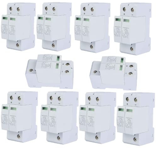 Protector Solar contra sobretensiones DC Dispositivo Protector contra sobretensiones 2P Protector contra Rayos fotovoltaico DC Pararrayos de bajo Voltaje (2P20KA*10)