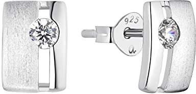 Amor Ohrstecker Damen, onesize, Silber, Kommt in Geschenk Box
