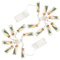 2er Set 8 LED Lichterkette warmweiß Mini-Gläser (Baum mit Schneekugeln) Weihnachten Batterie Timer Weihnachtsdekoration Weihnachtsbaumkette