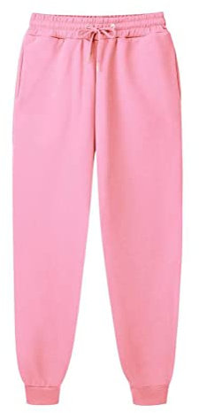 ORANDESIGNE Pantaloni Tuta Felpati Uomo Caldo Pantalone Sport Pantaloni da Jogging Fleece Joggers Pantaloni della Tuta Pantaloni per Il Tempo Libero Sweatpants Elastico Vita Rosa XL