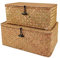 Wicker Storage Basket Woven Rattan Storage Box With Lids Seagrass Laundry Baskets Makeup Organizer For Bathroom, Living Room, Kitchen (L+XXL)